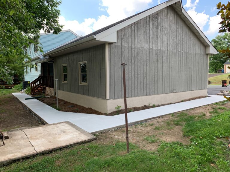 finished sidewalk
