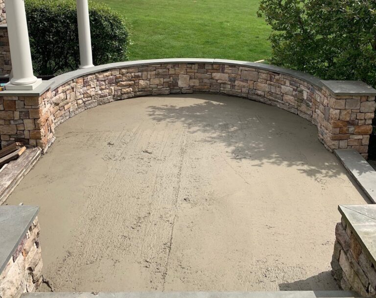 concrete on patio